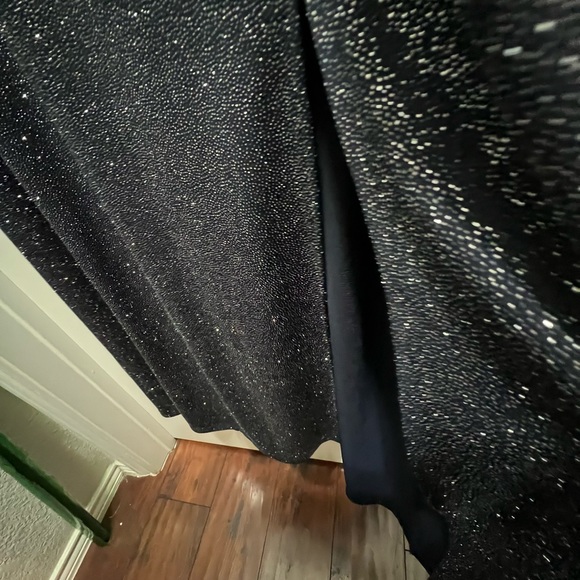 En Focus Navy Blue Shiny Jewel Neckline Dress size 10 petite - Picture 5 of 6